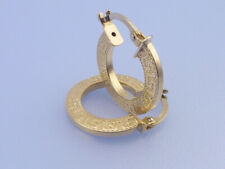 Echt 14Kt. 585er Gelb Gold Creolen griechisch / Durchmesser 16 mm Breite 1,8 mm