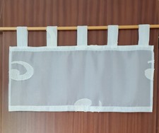 Gardine Scheibengardine creme mit Applikationen Breite 80 cm Höhe 47 cm 