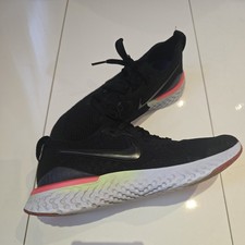 TOP Nike Epic React Flyknit Womens Black Pink  - Size UK 6.5  EUR 40.5 Damen