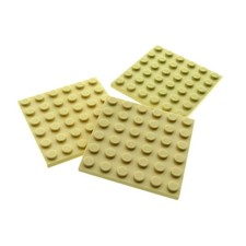 3x Lego Bau Platte 6x6 beige Basic Star Wars 41068 79107 10181 4125217 3958