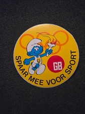 SCHLUMPF mit olympische Fackel ➔ Sticker / Aufkleber ➔ *aus Sammlung* 960