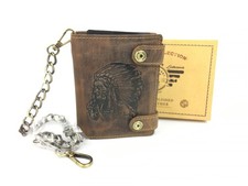 Indianerbörse Fettlederbörse Kettenbörse braun Indianer