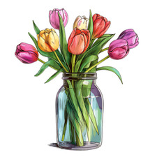 Car Sticker 18x18 cm | Tulip