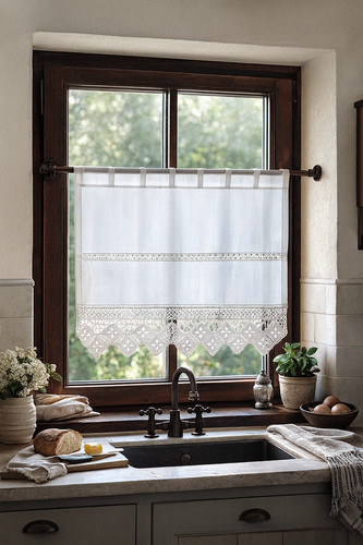 Fenstervorhang aus baumwolle - aus,