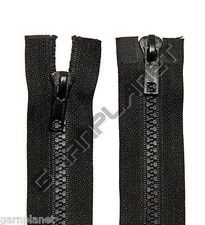 2-Wege Jacken Reißverschluss Schwarz 50 55 60 65 70 75 80 85 90 95 100cm (S)