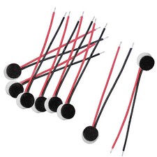 10Stk Elektret-Mikrofonkapsel MIC Mikrofon Microphon 2 Drahtseil Kabel 6mmx3,5mm