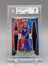 2017-18 Panini Prizm, Kyle Kuzma, Red/white/blue Parallel, BGS 9, Rookie