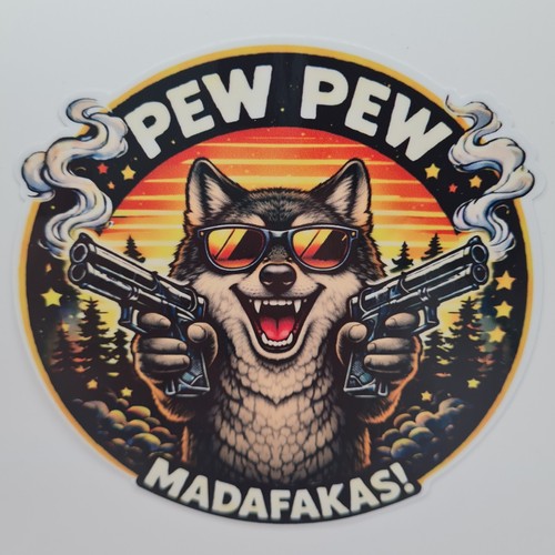 Pew madafakas aufkleber - pew,