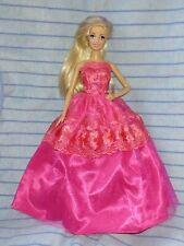 Barbie Kleid Pink Prinzessin Ballkleid Brautkleid Puppenkleid Kleidung K02