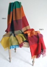 Kuscheldecke Schurwolle Wohn- Reiseplaid mit Fransen gefertigt in Deutschland