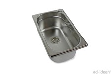 Edelstahl Spülbecken Camping Spüle Waschbecken + Ablauf 265 x 160 x 100 mm NEU 