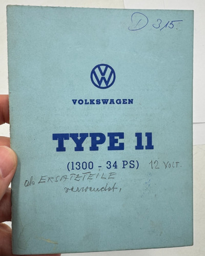 Original typenschein käfer - vw,