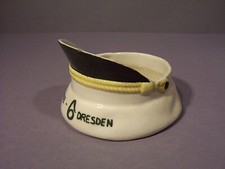 Gaststätte Linie 6 Dresden Bahnlinie Schaffner Mütze Käppi Keramik Suppenteller