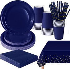 Dunkelblaues Partygeschirr Set