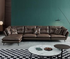 Ledersofa Couch Wohnlandschaft