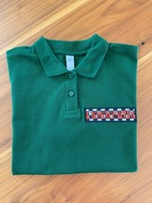 Herren Polo Shirt grün Gr S mit Lambretta Sticker Unisex Damen Polo grün WIE NEU