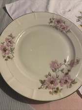 Riesiges Porzellan Teller Platte Rosenmuster von "MZ" Czechoslovakia ca. 32 cm D