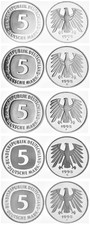 5 x 5 DM  BRD Münzen