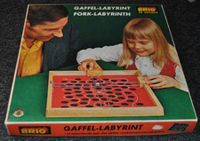 Gabel- Labyrinth Spiel von Brio Made in Sweden 70er Jahre