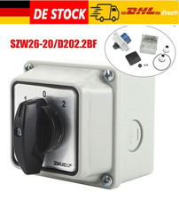 20A 3 Positionen 2-Phasen Universal Drehumschalter Nockenschalter SZW26-20