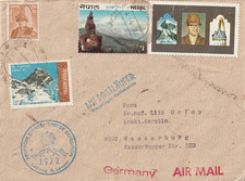 Nepal 268,258,248+155 4.4.72D.-Everest-Lhotse-Exped.Airmail n.BRD,Mischfrankatur