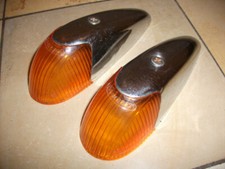 VW Käfer 1200 Ovali +Cabrio Dickholmer Paar schmale Blinker m. Kappen