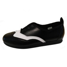 Bleyer Tanzschuhe 7130 schwarz/weiß Leder ~ Boogie  Woogie Swing Charleston