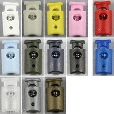 10 Stück Kordelstopper zylinder Einloch 3,5mm-4,8mm klein