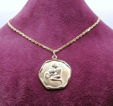 Anhänger Gold 333er Sternzeichen Wassermann, 8 Karat Halsketten Anhänger 