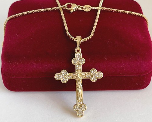 Luxus halskette jesus kreuz - luxus,