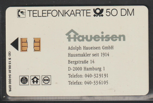 Telefonkarte - s, /91