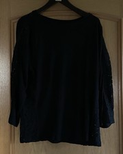 Spitzen-Shirt, Schwarz Größe