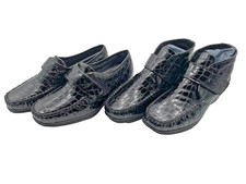 Damen Seniorenstiefel Kunstleder Schuhe Schwarz Gr.40 - Jürgen Hirsch Duo Croco