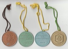 Alte DDR  Plaketten Premnitz Betriebs und Stadtfestspiele 1986-1988 super RAR