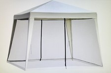 Gartenpavillon Pavillon Outsunny 84C-090CW, 3x3m mit Moskitonetz, cremeweiß, Neu