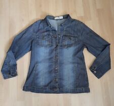 Jeansjacke Damen Gr. 40 blau Nadelstreifen 4 Taschen Dollywood Jeanswear 