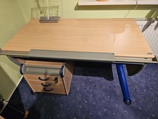 schreibtisch mit rollcontainer
