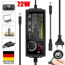 AC/DC Steckernetzteil Regelbar 3-24V 72W Trafo Einstellbares Netzteil Adapter 3A