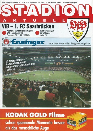 Programm 1992 vfb stuttgart - vfb,