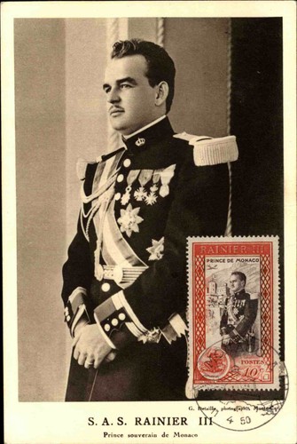 Adel monarchie monaco postcard - adel,