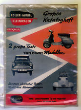 Roller Mobil Kleinwagen Oktober  1958 - Vespa 400, großer Roller Test, Lloyd Ale