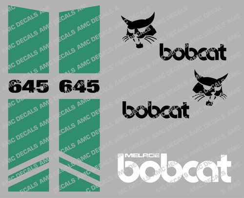 Bobcat 645 radlader - radlader, aufkleber