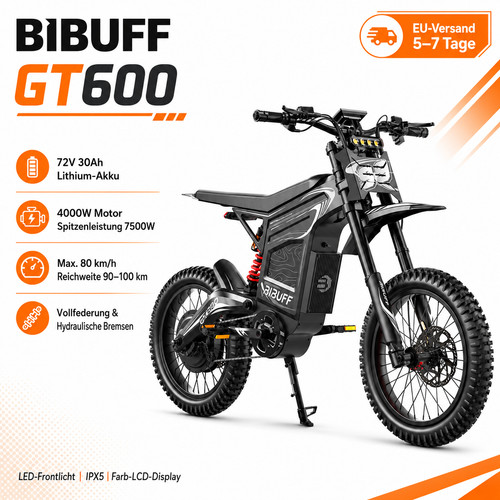 Bibuff gt600 dirtbike 72v - bibuff,