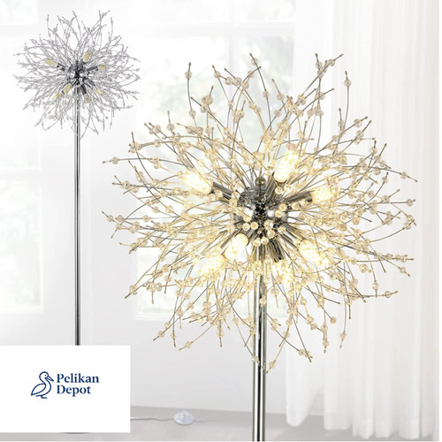 Flammige kristall stehlampe - 8-flammige,