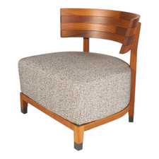 Flexform Outdoorsessel Thomas Stoff Begonia Gestell Iroko Brüniert