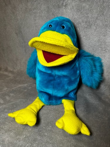 Blauer raabe vogel handpuppe - blauer,