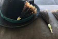 1x Gamsbart IMITAT 12cm  Trachtenhut Hutanstecker Hut Schmuck Jagd Trachten,