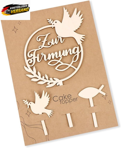 Tortendeko firmung holz cake - firmung, holz,
