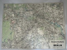 WW2 Germany 1936 Berlin Olympic games MAP tourist guide Olympia stadtplan Reich