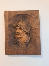 Vintage Holzrelief Wandbild